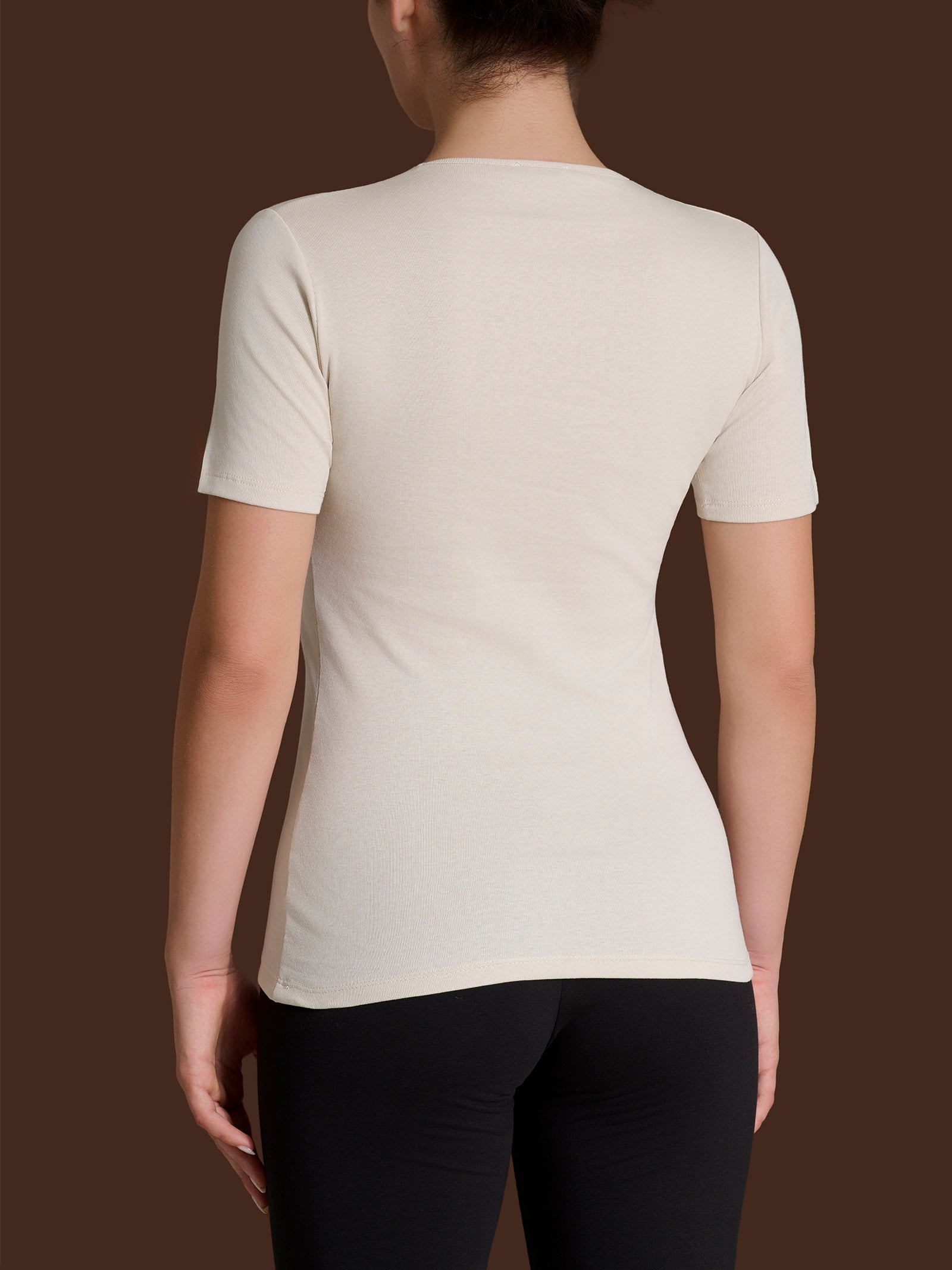 Maglietta con girocollo chiuso in Thermo Cotton Bianchi Donna - Ragno