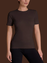 Maglietta con girocollo chiuso in Thermo Cotton Marroni Donna - Ragno