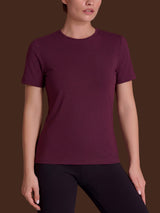 Maglietta con girocollo chiuso in Thermo Cotton Viola Donna - Ragno