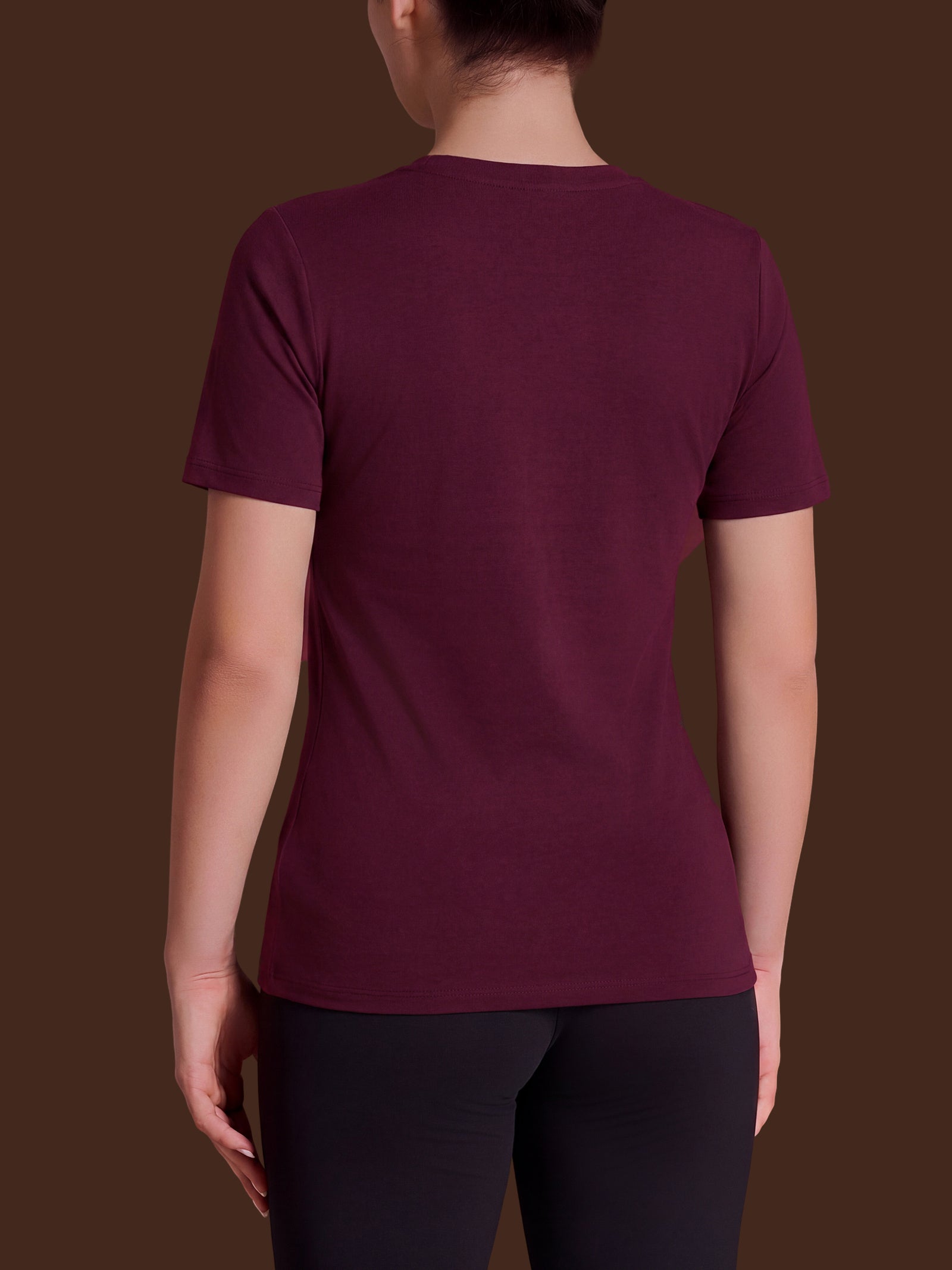 Maglietta con girocollo chiuso in Thermo Cotton Viola Donna - Ragno