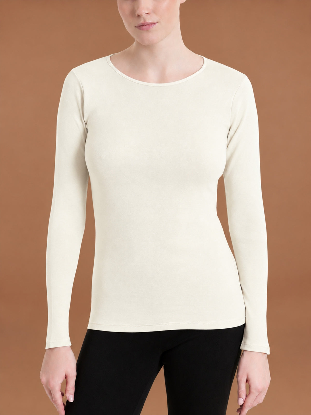 Maglietta girocollo in Thermo Cotton Azzurri Donna - Ragno