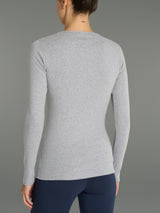 Maglietta girocollo in Thermo Cotton Neri Donna - Ragno