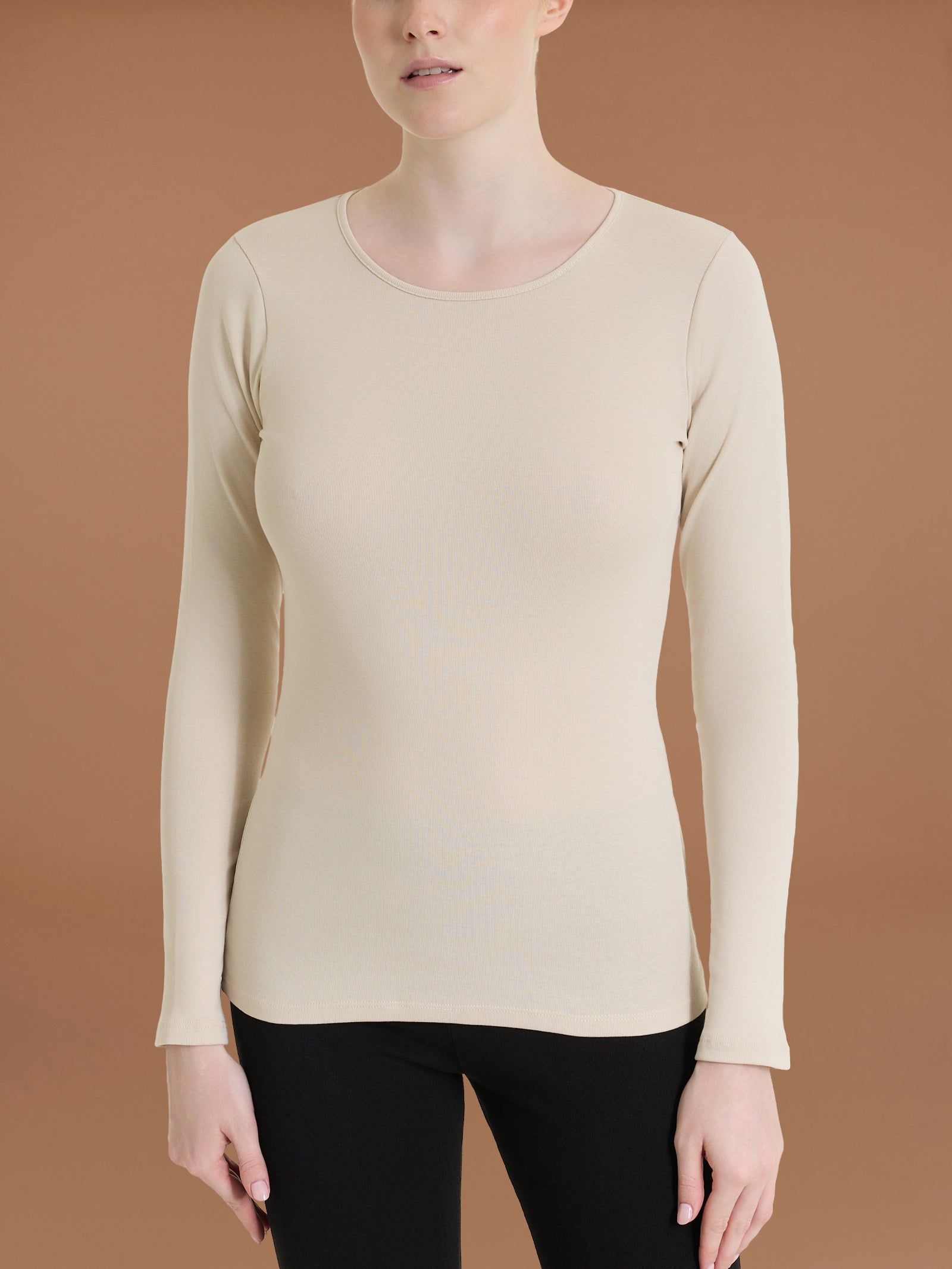 Maglietta girocollo in Thermo Cotton Bianchi Donna - Ragno
