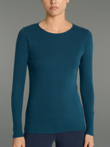 Maglietta girocollo in Eco Cotton Blu Donna - Ragno