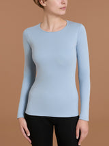 Maglietta girocollo in Thermo Cotton Azzurri Donna - Ragno