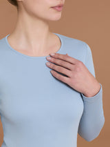 Maglietta girocollo in Thermo Cotton Azzurri Donna - Ragno