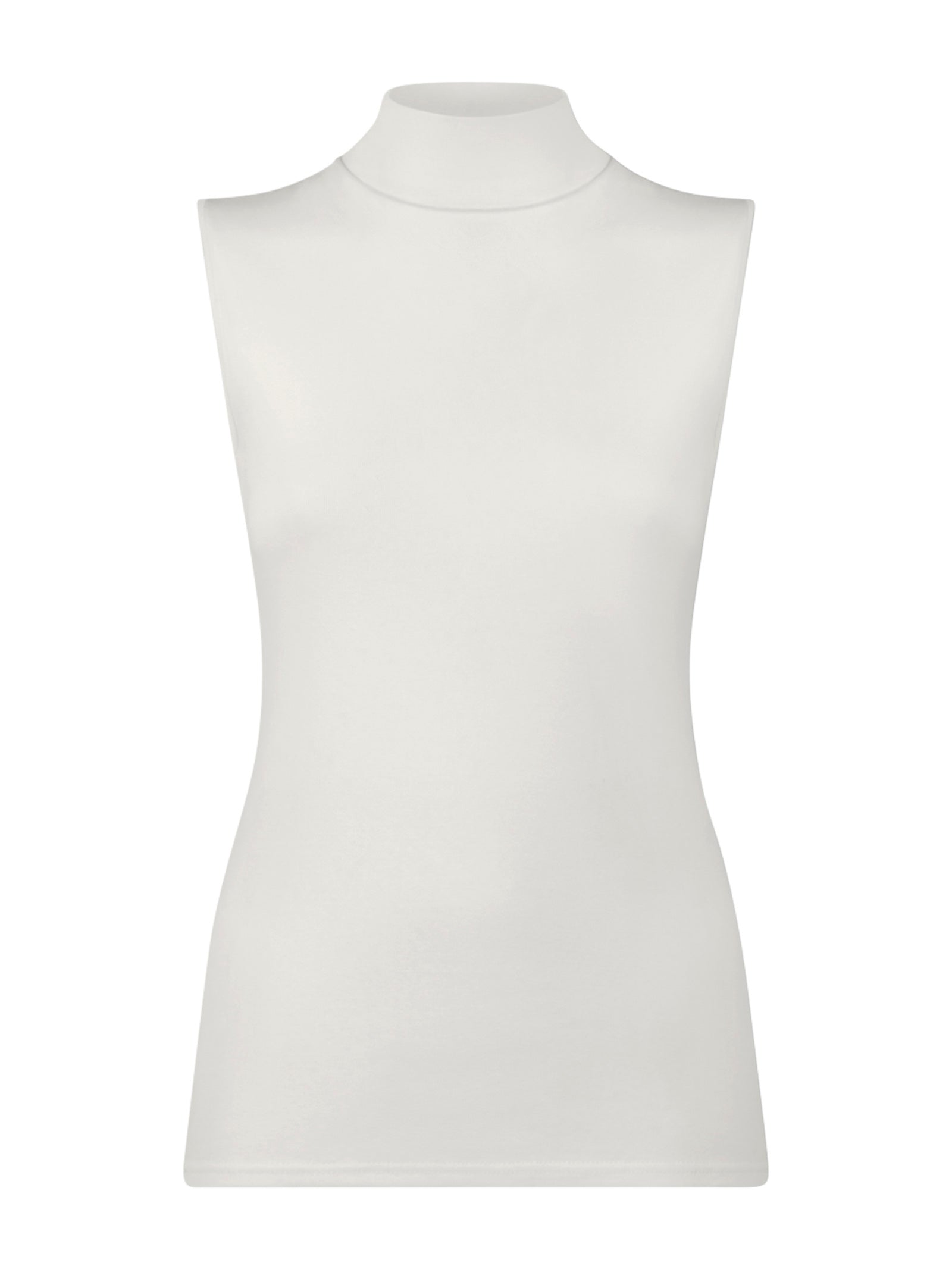 Smanicato a collo alto in Eco Cotton Bianchi Donna - Ragno