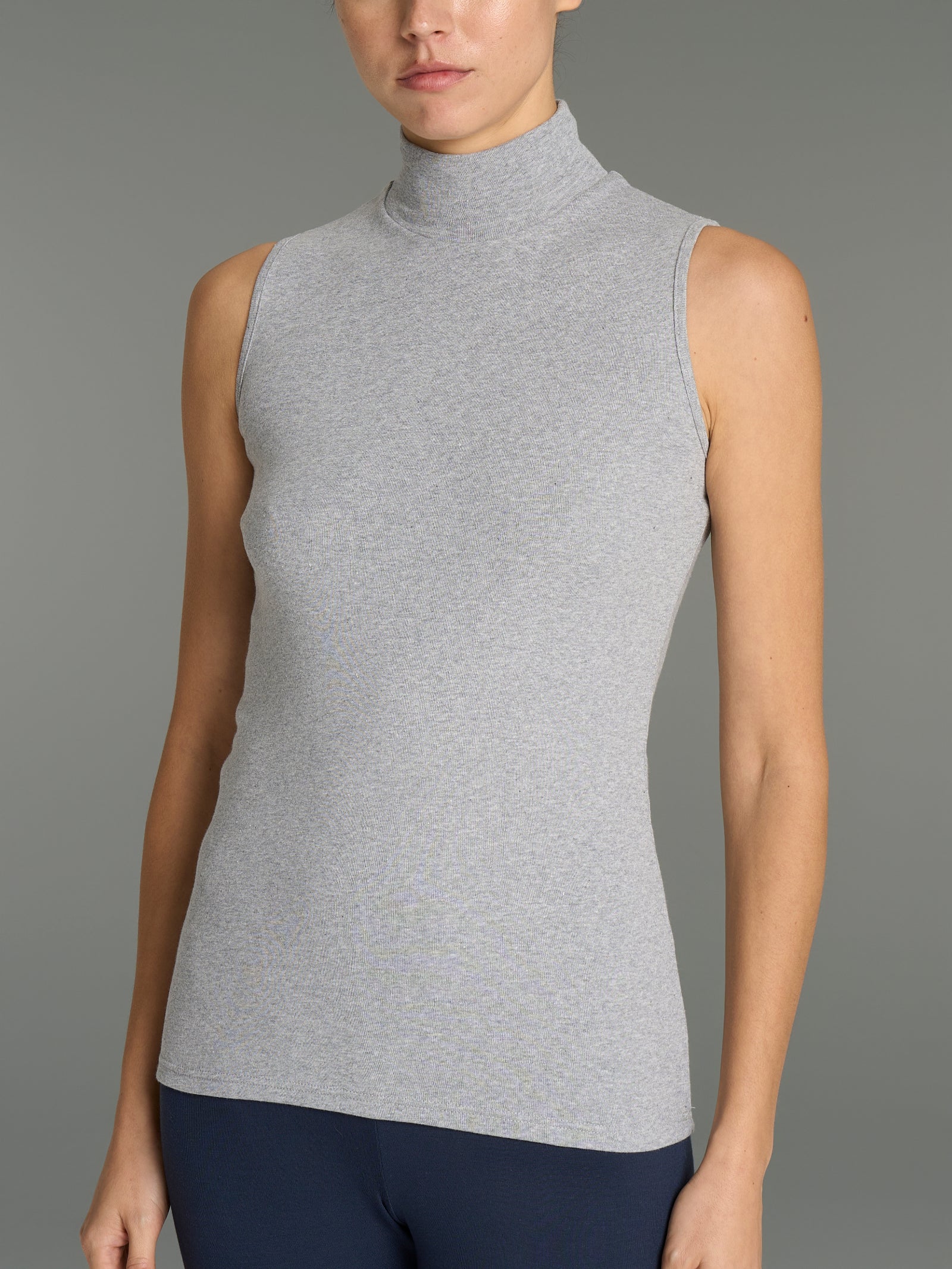 Smanicato a collo alto in Thermo Cotton Neri Donna - Ragno