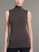 Smanicato a collo alto in Thermo Cotton Marroni Donna - Ragno