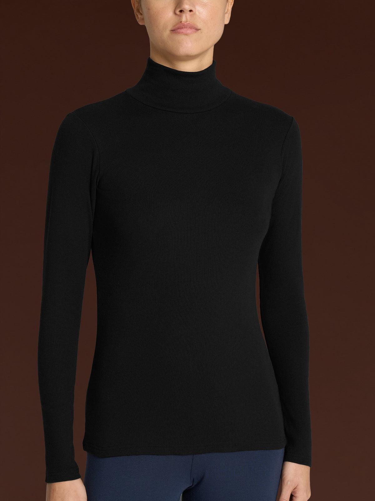 Lupetto in Thermo Cotton Neri Donna - Ragno