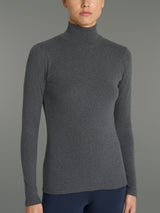 Maglietta collo alto in Eco Cotton Neri Donna - Ragno