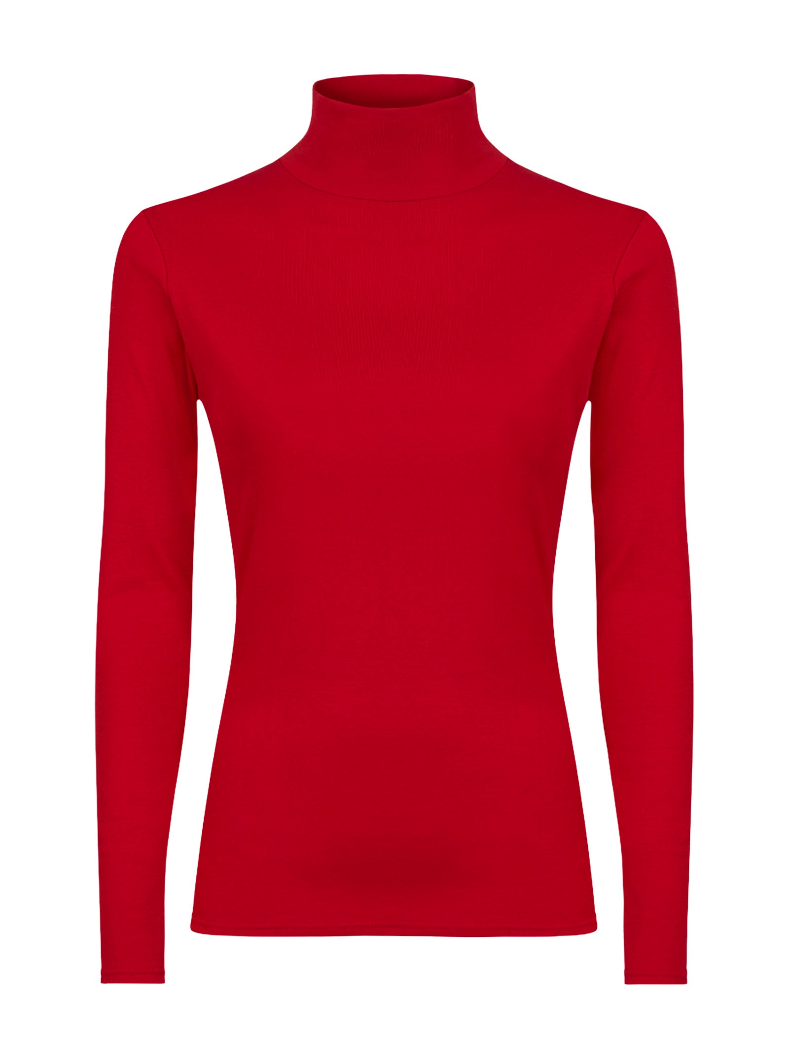 Maglietta collo alto in Eco Cotton Rossi Donna - Ragno