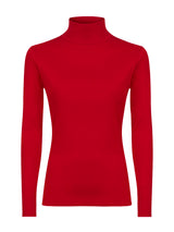 Maglietta collo alto in Eco Cotton Rossi Donna - Ragno