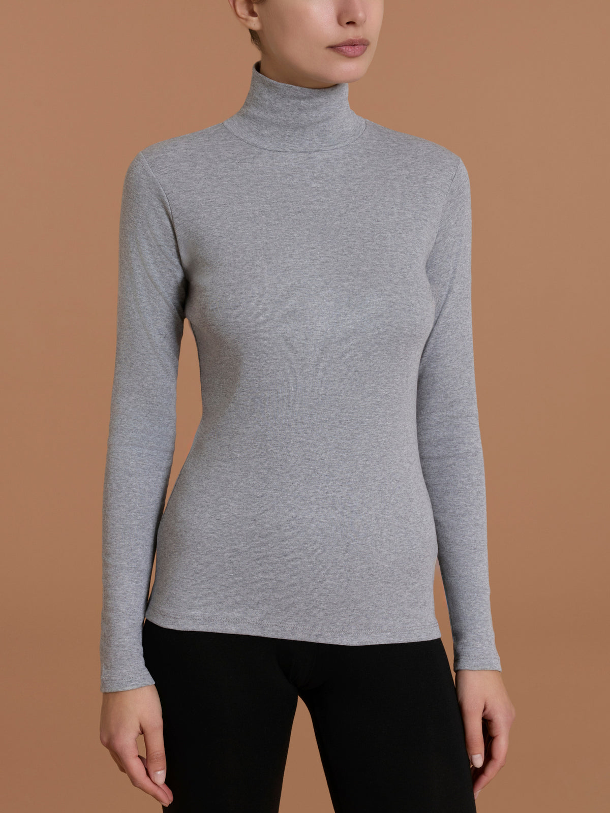 Lupetto in Thermo Cotton Neri Donna - Ragno
