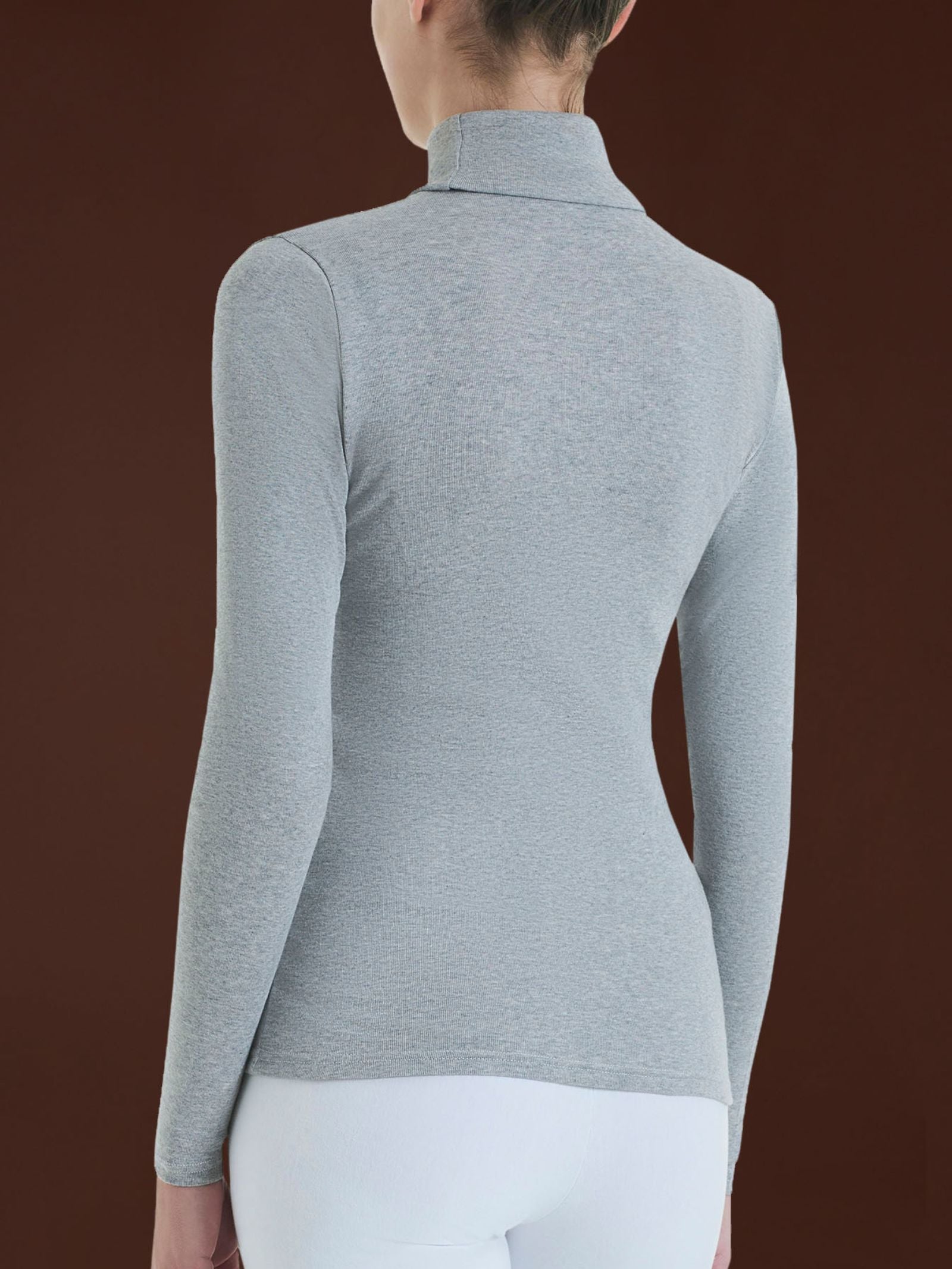 Maglietta collo alto in Eco Cotton Neri Donna - Ragno