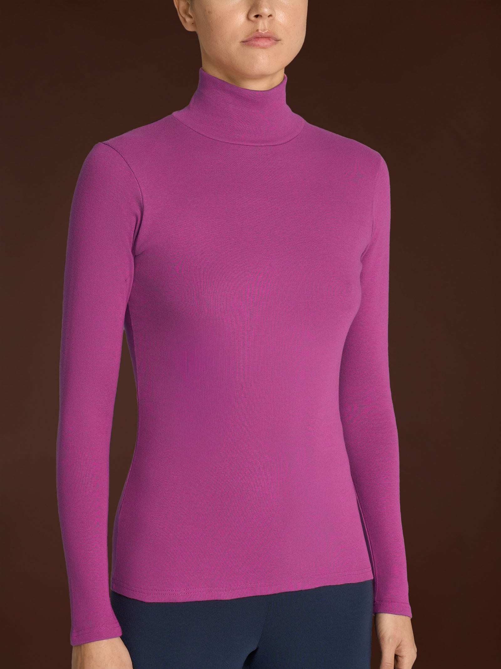 Maglietta collo alto in Eco Cotton Rossi Donna - Ragno