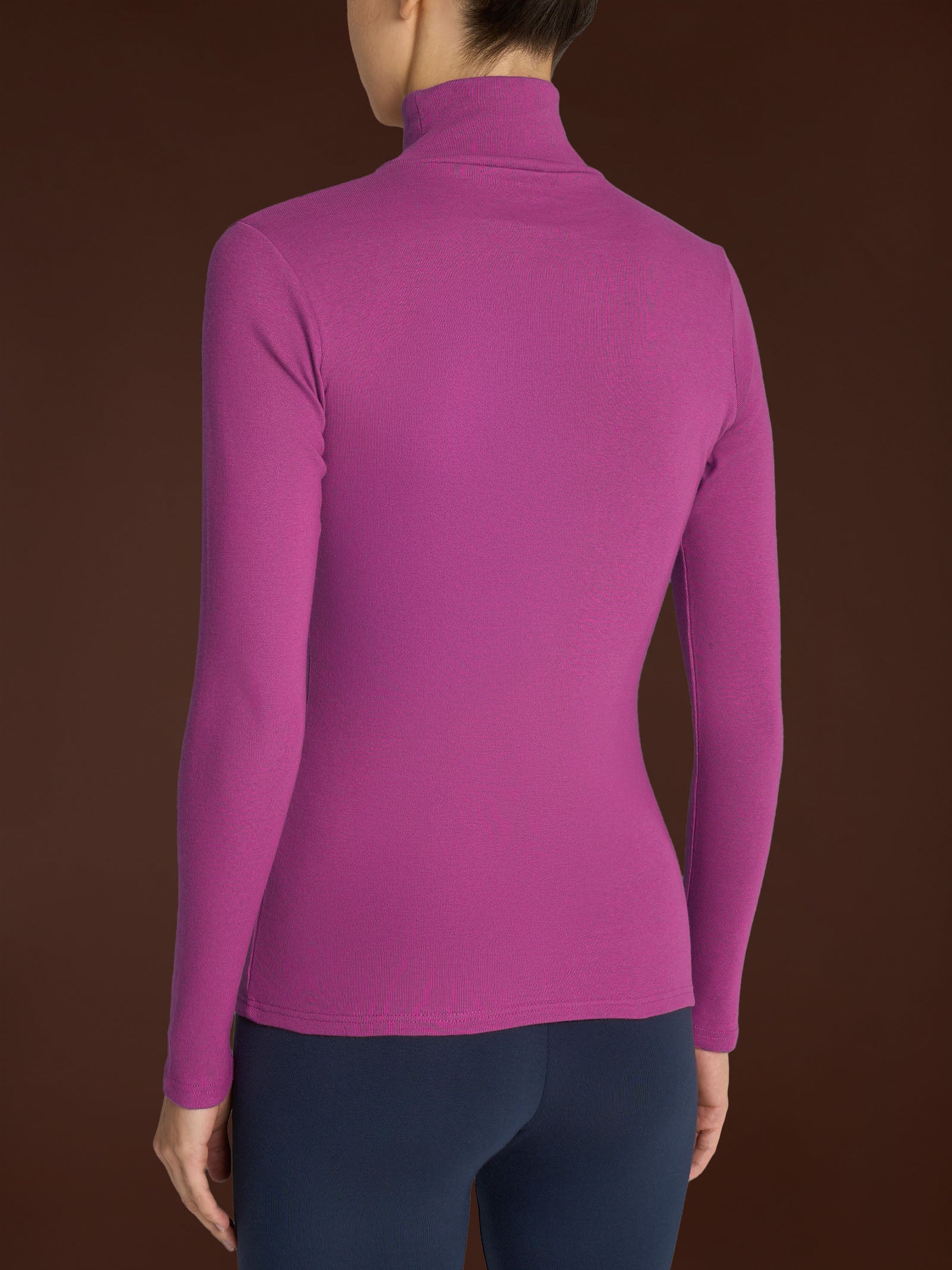 Maglietta collo alto in Eco Cotton Rossi Donna - Ragno