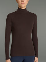 Maglietta collo alto in Eco Cotton Marroni Donna - Ragno