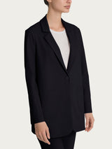 Blazer destrutturato in Compact Light Neri Donna - Ragno