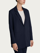 Blazer destrutturato in Compact Light Blu Donna - Ragno