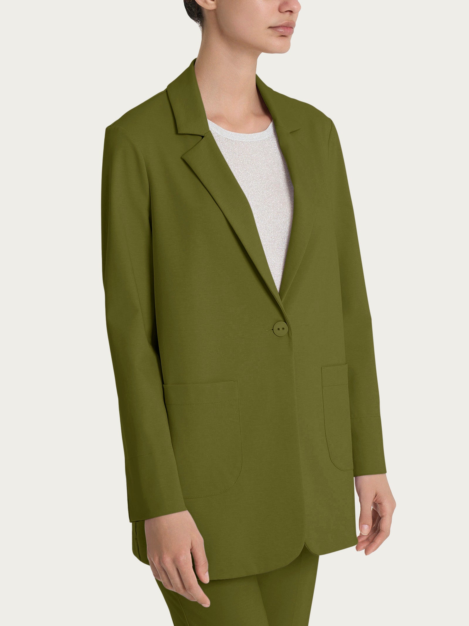 Blazer destrutturato in Compact Light Verdi Donna - Ragno