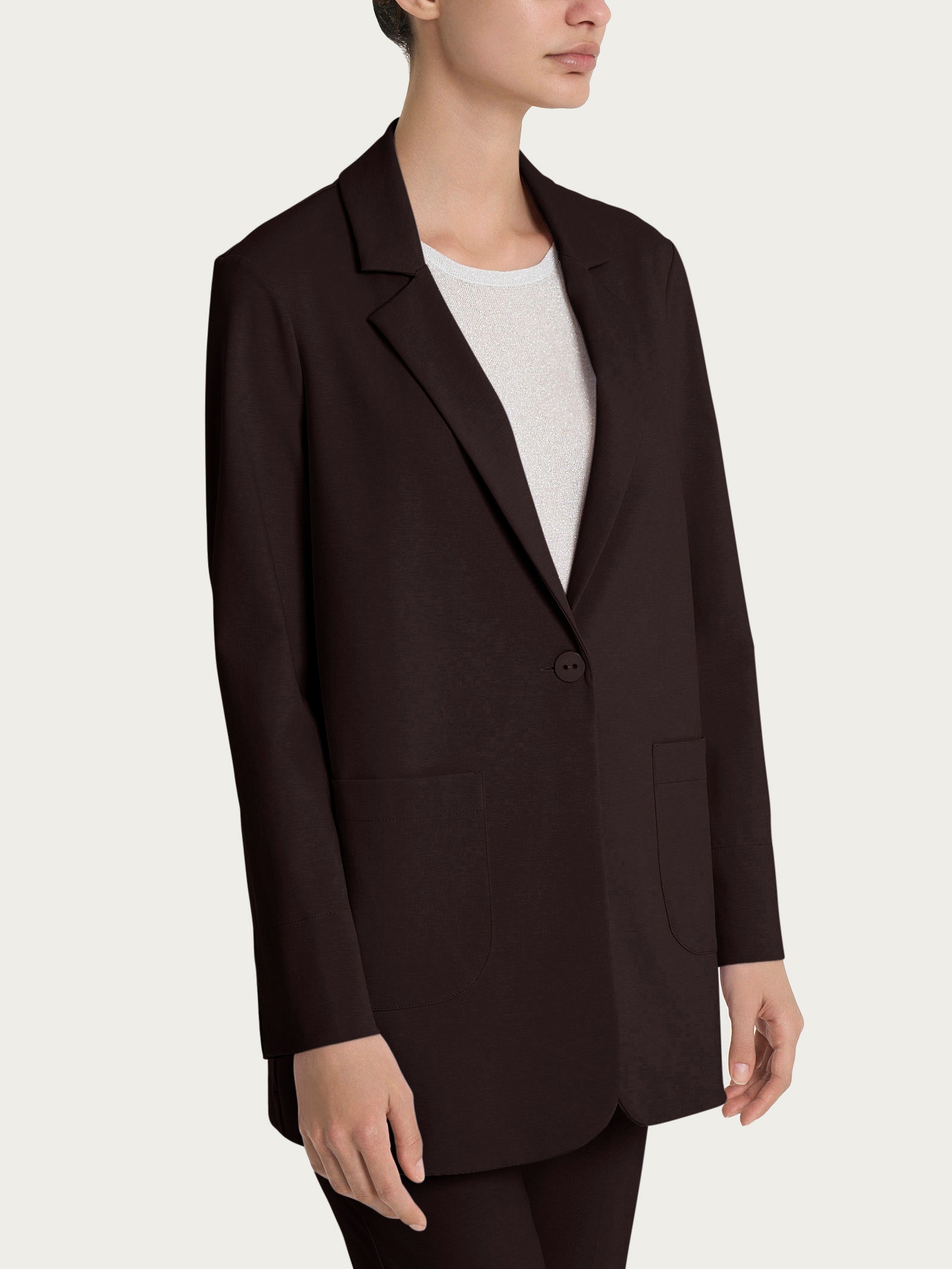 Blazer destrutturato in Compact Light Marroni Donna - Ragno