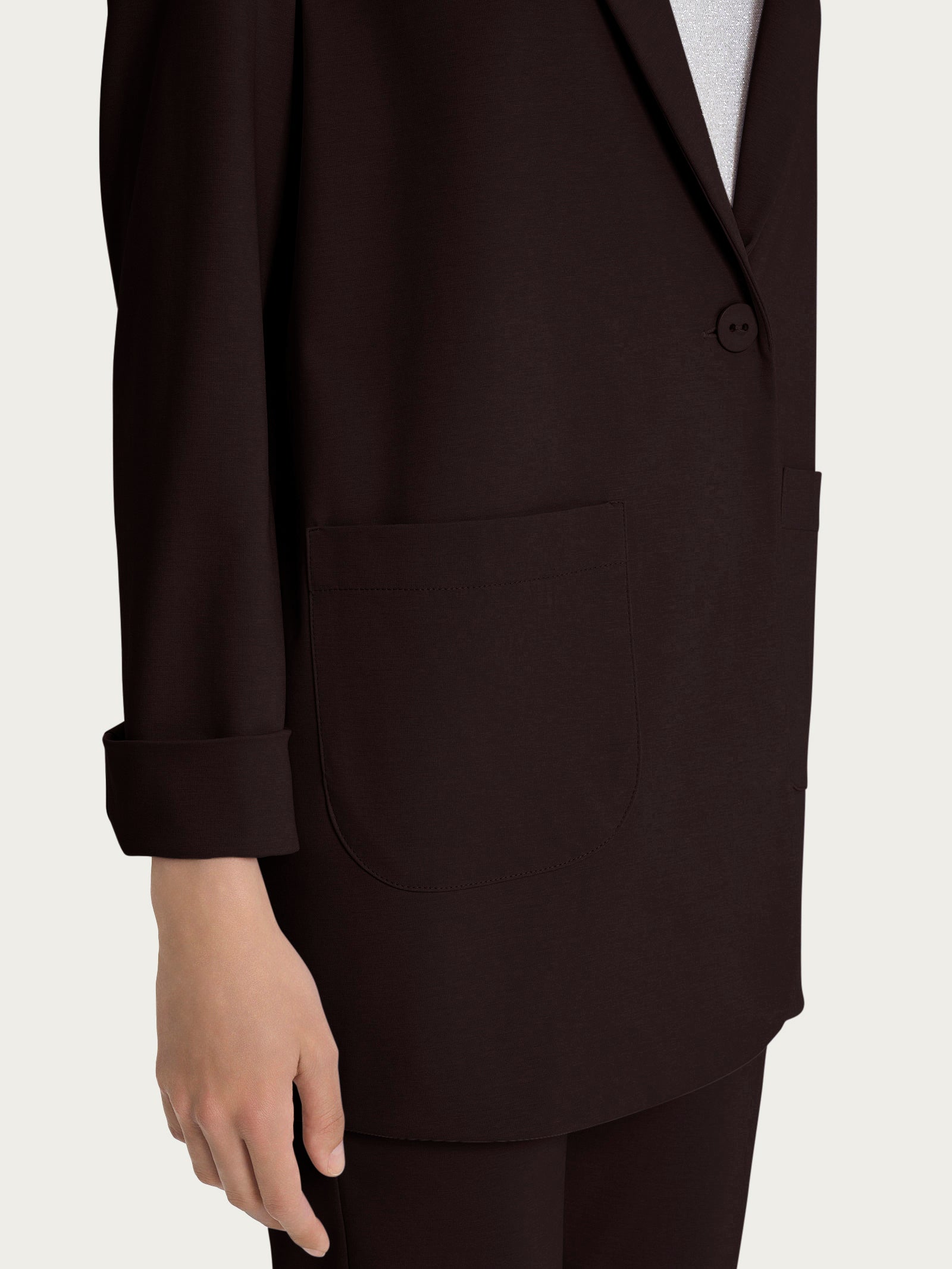 Blazer destrutturato in Compact Light Marroni Donna - Ragno