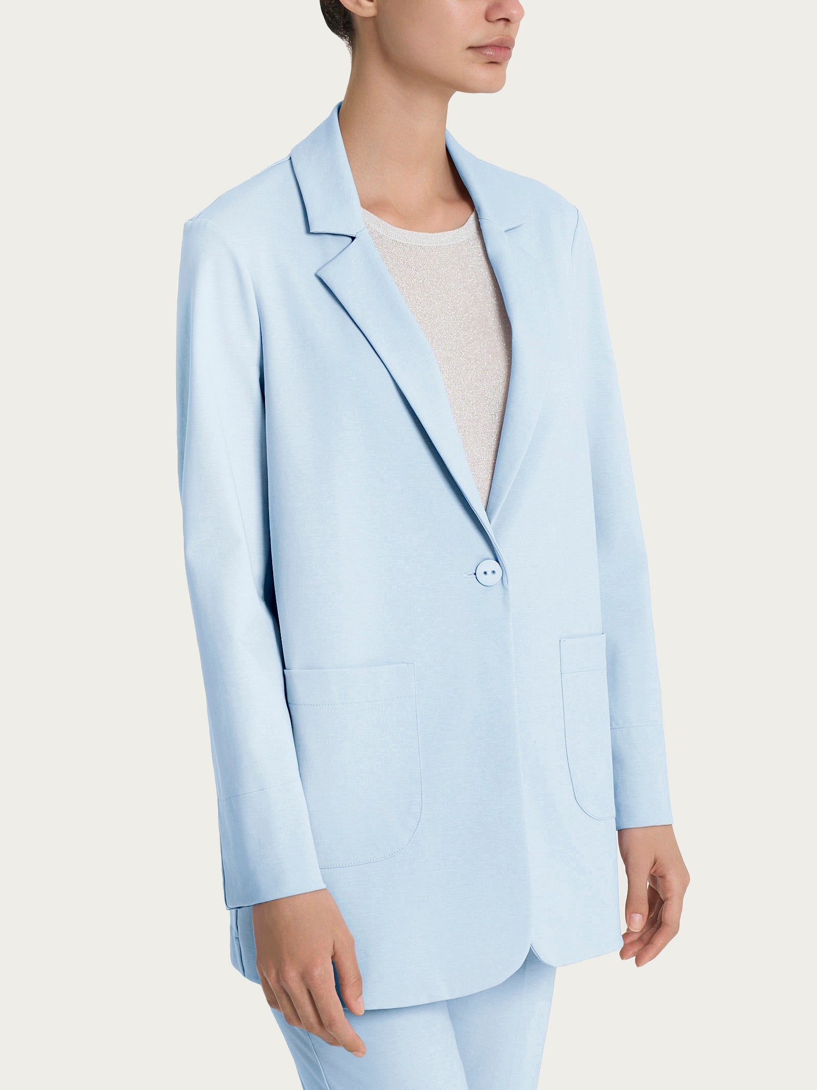 Blazer destrutturato in Compact Light Azzurri Donna - Ragno