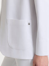 Blazer senza revers in Compact Light Bianchi Donna - Ragno
