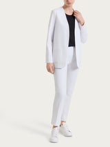 Blazer senza revers in Compact Light Bianchi Donna - Ragno