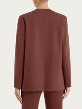 Blazer senza revers in Compact Light Marroni Donna - Ragno