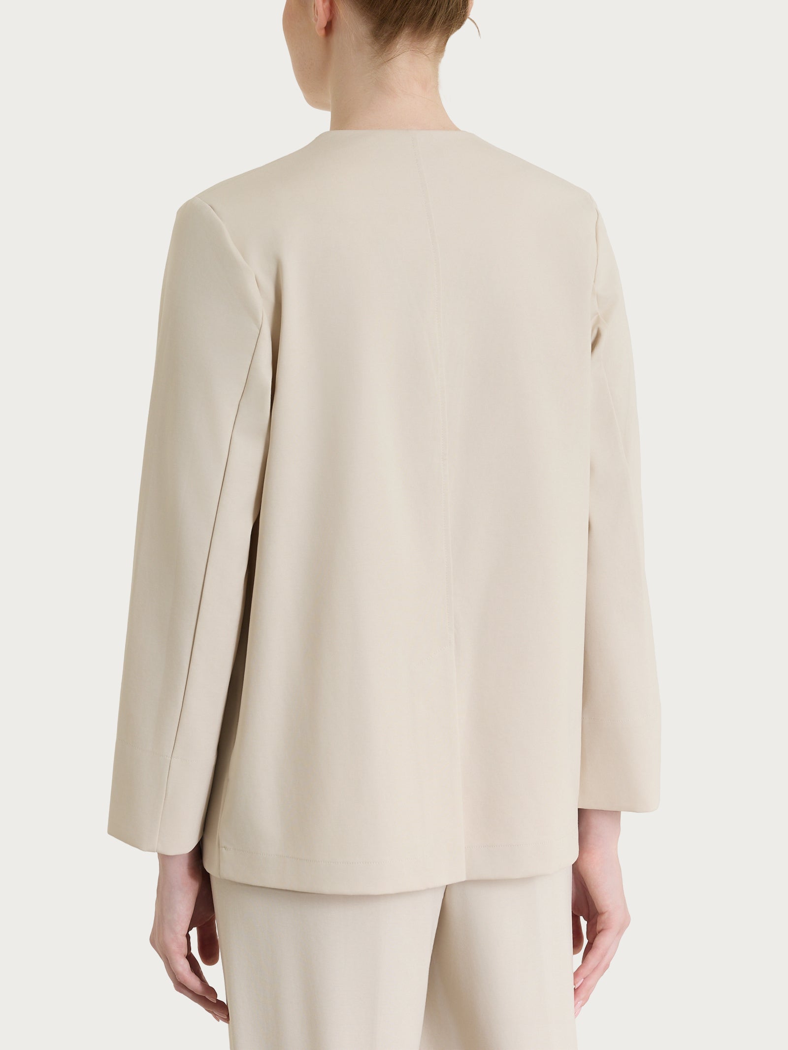 Blazer senza revers in Compact Light Bianchi Donna - Ragno