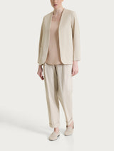 Blazer senza revers in Compact Light Bianchi Donna - Ragno