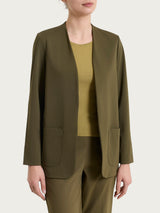 Blazer senza revers in Compact Light Verdi Donna - Ragno