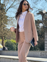 Blazer senza revers in Compact Light Marroni Donna - Ragno