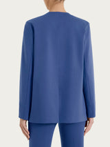 Blazer senza revers in Compact Light Blu Donna - Ragno