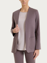 Blazer senza revers in Compact Light Marroni Donna - Ragno