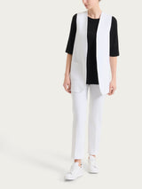 Gilet aperto in Compact Light Bianchi Donna - Ragno