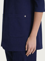 Gilet aperto in Compact Light Blu Donna - Ragno