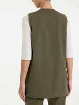 Gilet aperto in Compact Light Verdi Donna - Ragno