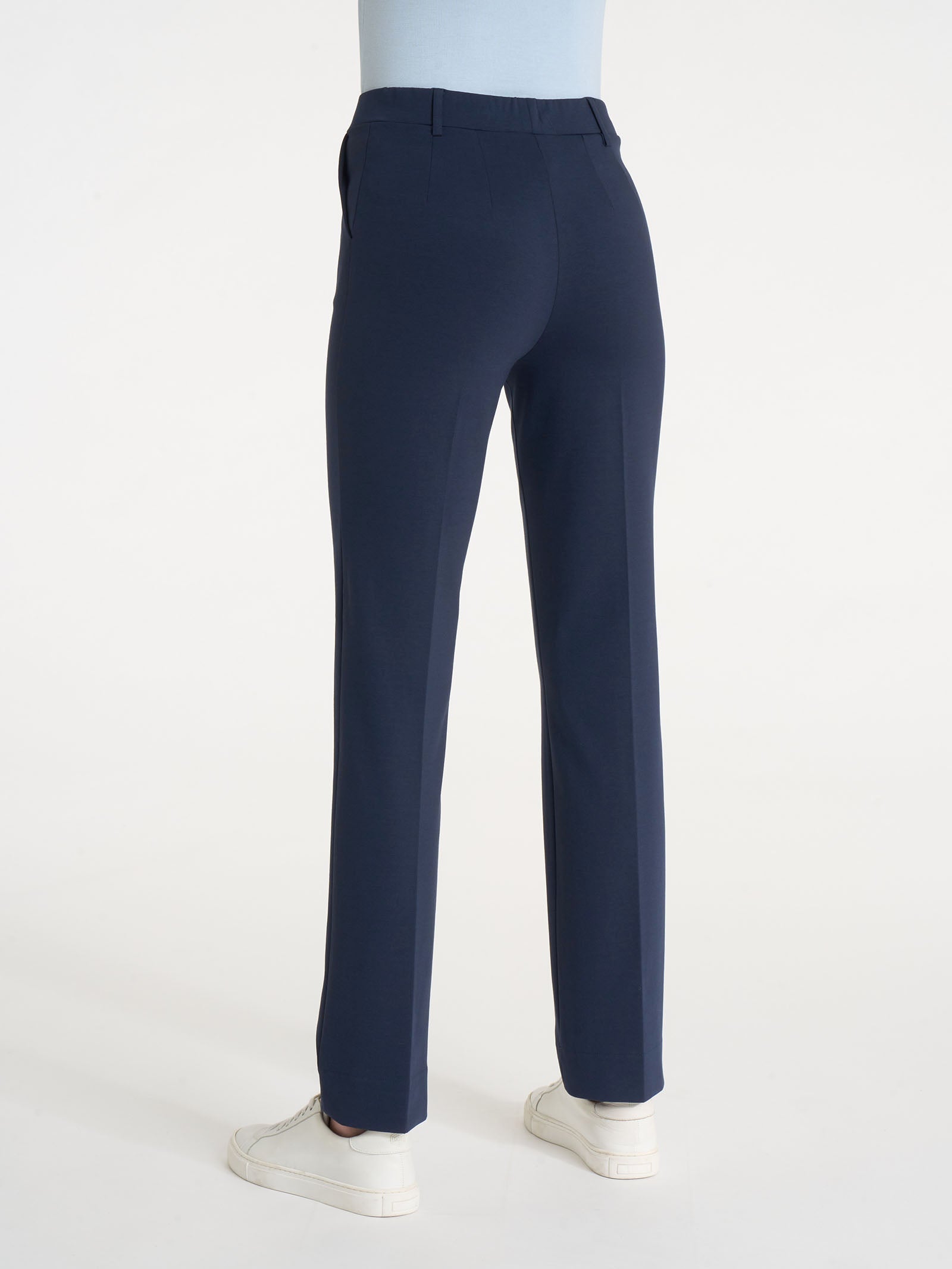 Pantalone dritto con tasche in Compact Light Blu Donna - Ragno