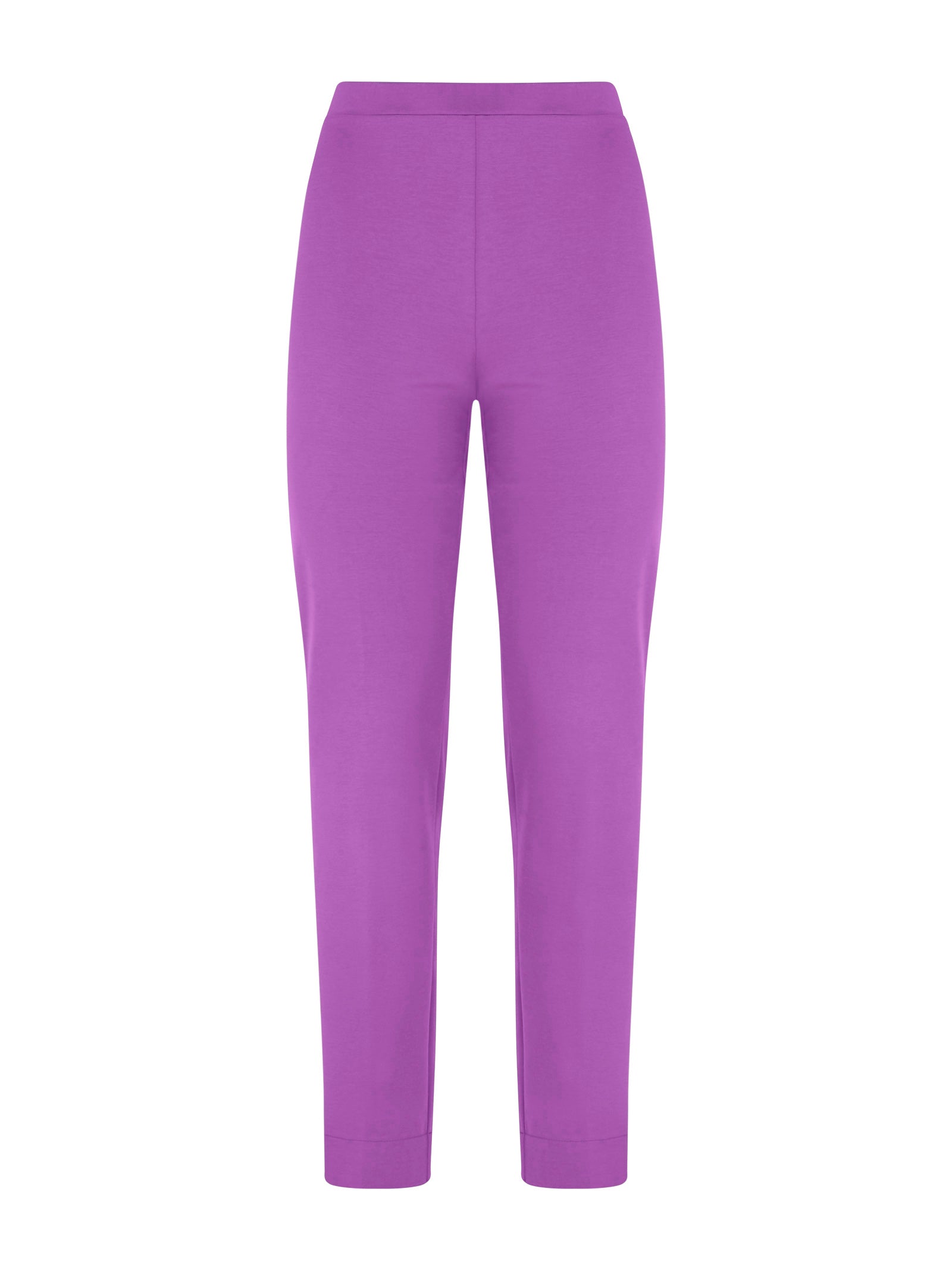 Pantalone a sigaretta con spacchetti in Compact Light Viola Donna - Ragno