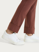 Pantalone slim dritto in Compact Light Marroni Donna - Ragno