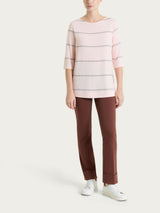 Pantalone slim dritto in Compact Light Marroni Donna - Ragno