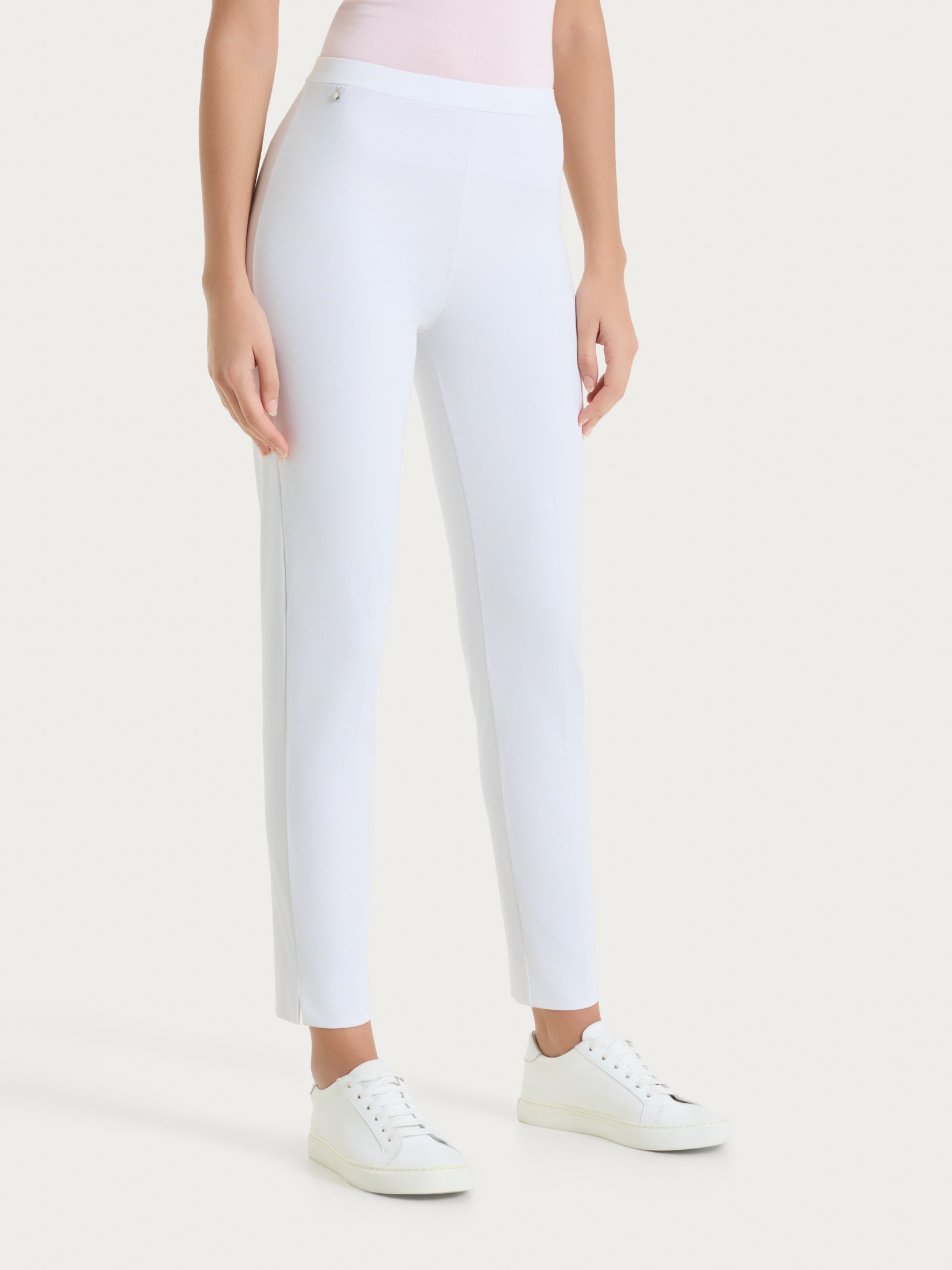 Pantalone capri con spacchetti in Compact Light  Bianchi Donna - Ragno