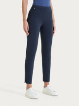 Pantalone capri con spacchetti in Compact Light  Blu Donna - Ragno