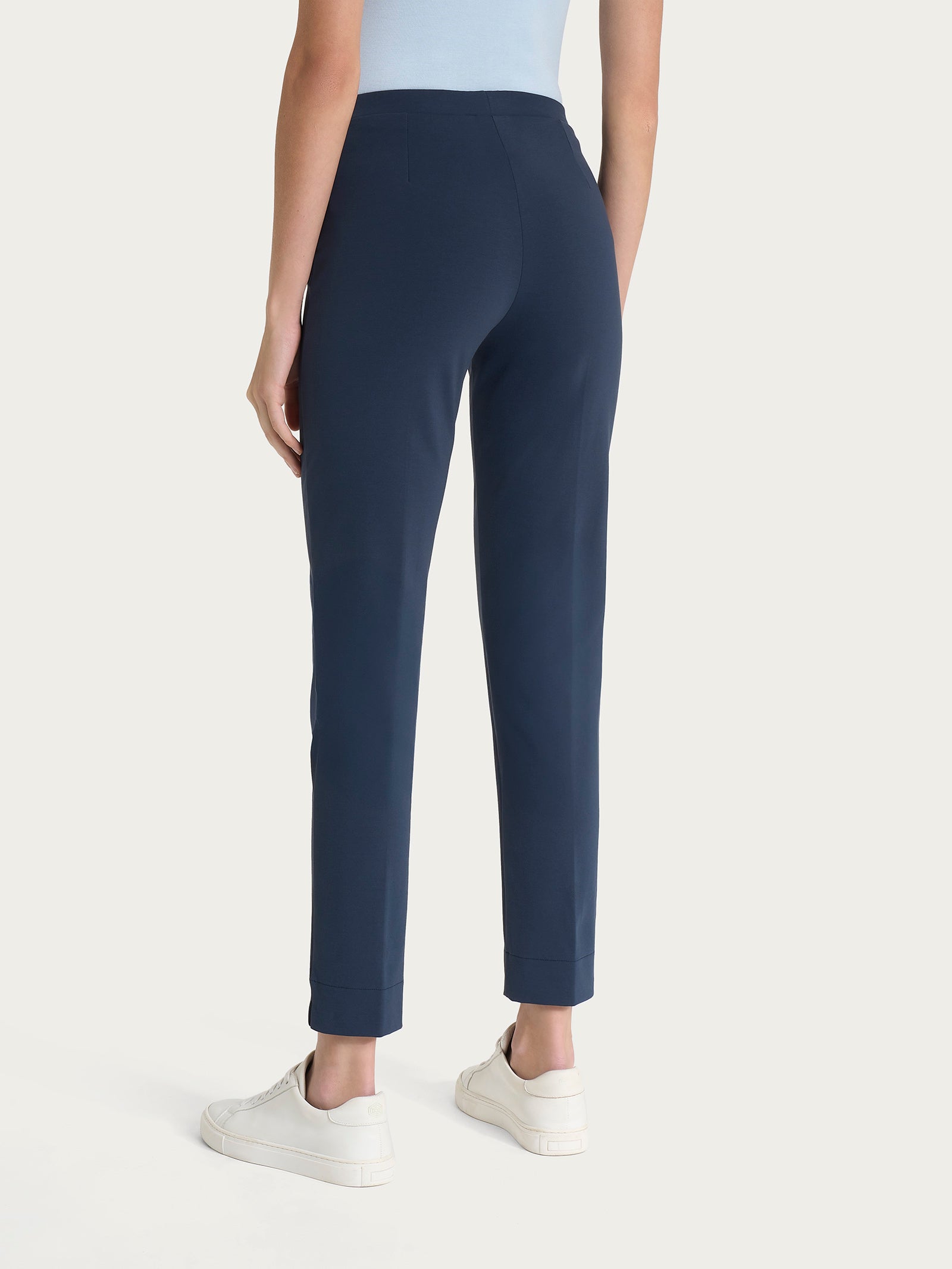 Pantalone capri con spacchetti in Compact Light  Blu Donna - Ragno