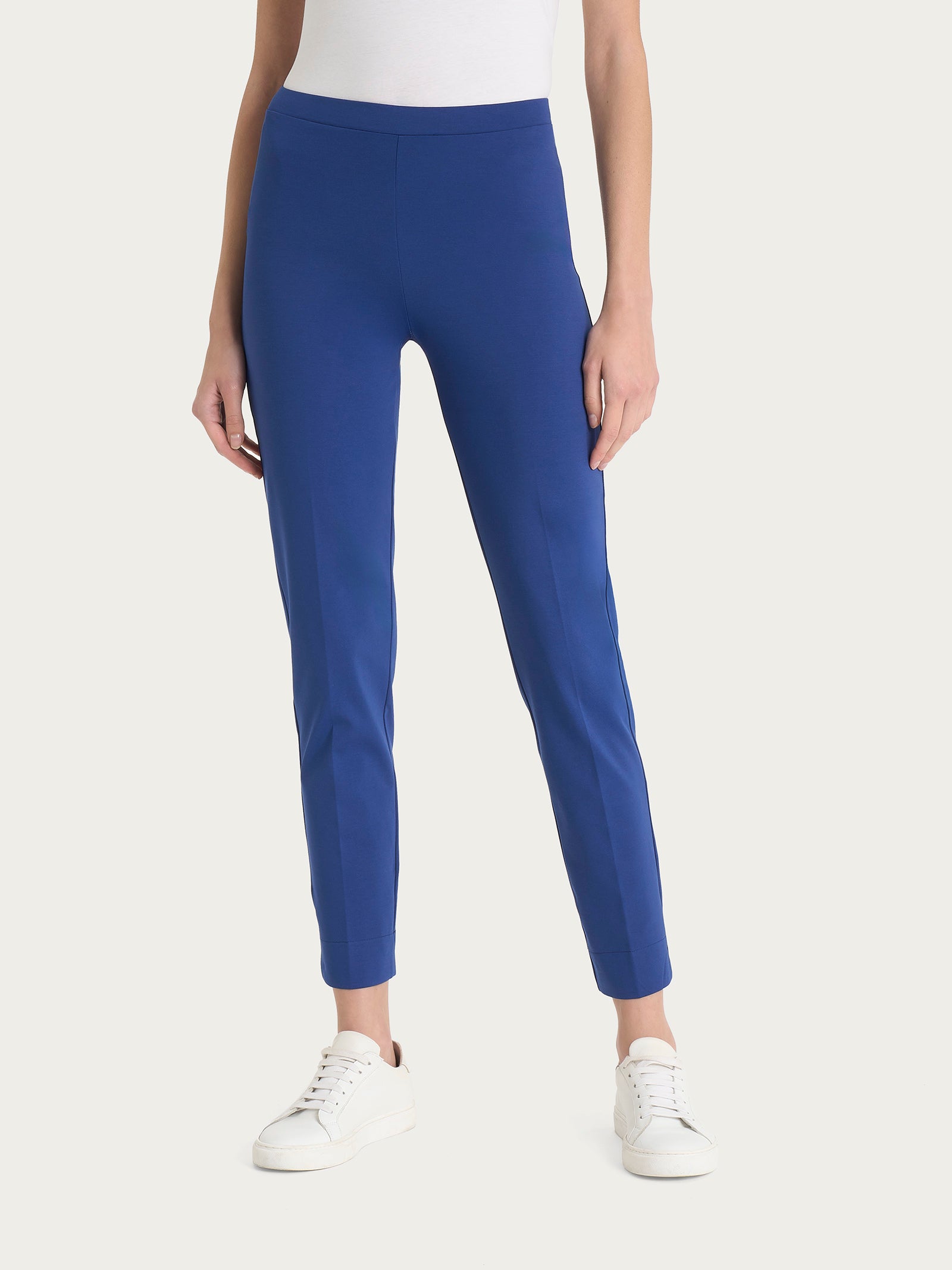 Pantalone capri con spacchetti in Compact Light  Blu Donna - Ragno