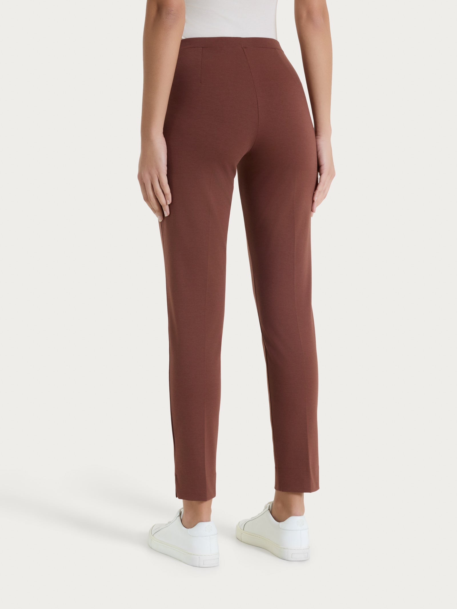 Pantalone capri con spacchetti in Compact Light  Marroni Donna - Ragno