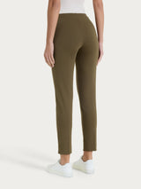 Pantalone capri con spacchetti in Compact Light  Verdi Donna - Ragno